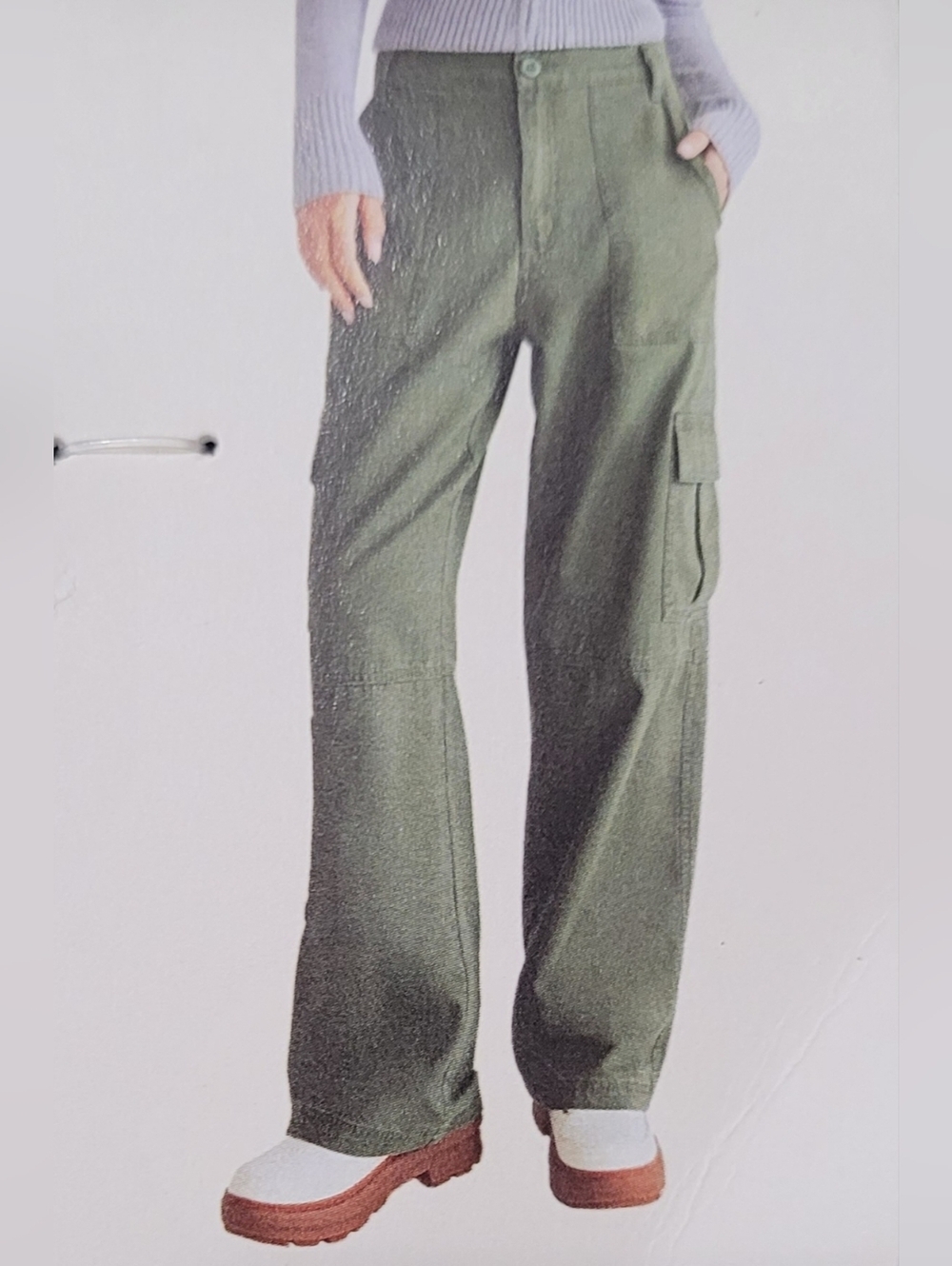 NWT Aeropostale Olive Green Utility Cargo Mid-Rise Straight Leg Pants size XXL